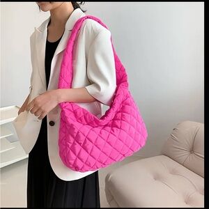 Hot Pink Puffer bag NWOT